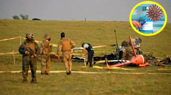 Cae helicóptero que transportaba vacunas contra Covid-19