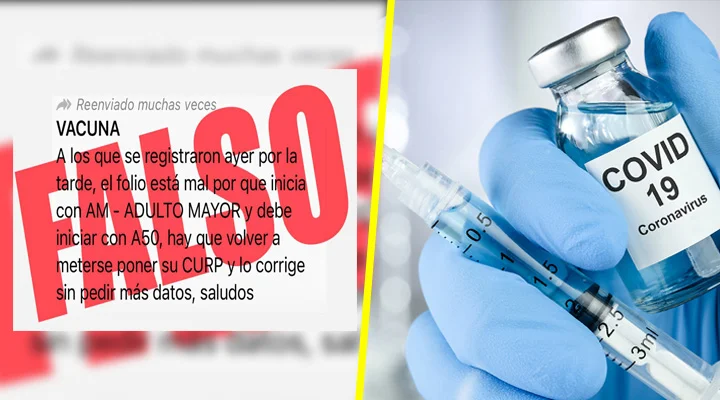 Mucho ojo: alertan por mensaje falso sobre registro de vacunación contra COVID-19