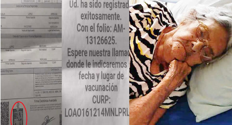 Abuelita de más de 100 que tenía error en su CURP ya recibió vacuna antiCovid