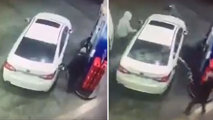 Hombre baña con gasolina a ladrones y evita asalto (VIDEO)