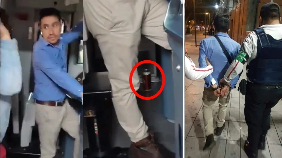 Arrestan a operador del Metro por ir echando cervezas mientras conducía en CDMX