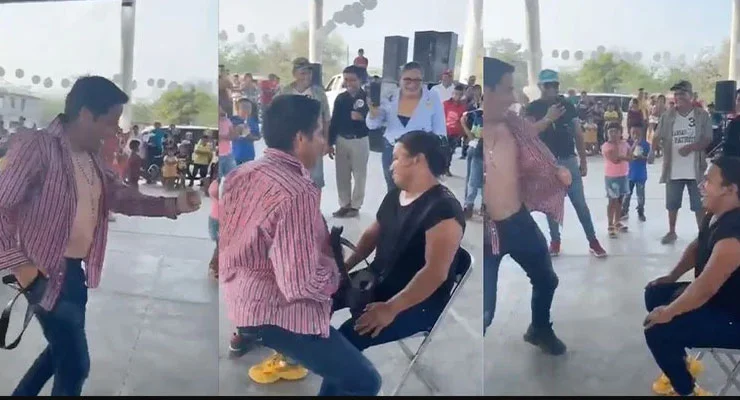 ¡Ahora en un mitin! Tekmol, candidato de RSP, hace striptease a simpatizante (VIDEO)