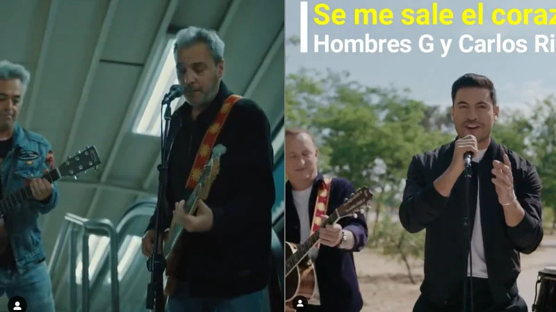 Fans enloquecen con 'Se me sale el corazón'; colaboración entre Carlos Rivera y Hombres G