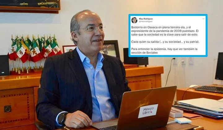 Difunden fotos de Felipe Calderón en bodorrio y sin usar cubrebocas