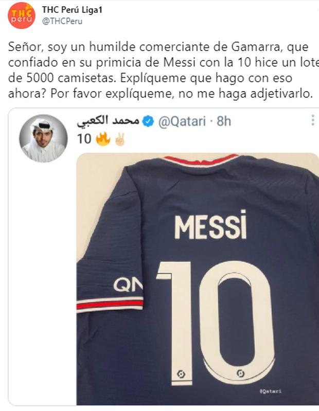 Gamarra produce camisetas con el 10 de Lionel Messi, pero el PSG le da el número 30