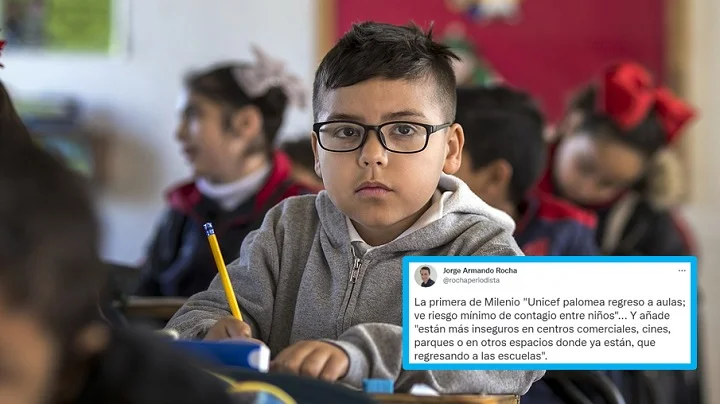 Declaran que Unicef aprobaría regreso a clases con riesgo mínimo de contagios