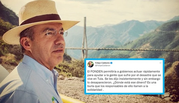 'Ya no puedes robar': tunden a Felipe Calderón por tuit sobre el Fonden