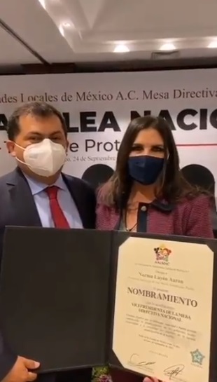 Nombran a Norma Layón como vicepresidenta del Aalmac en San Martín Texmelucan