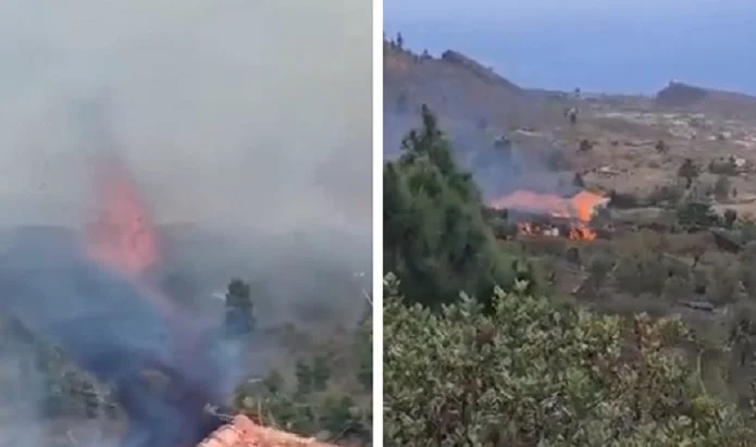 Captan potente erupción volcánica en isla de España (VIDEO)