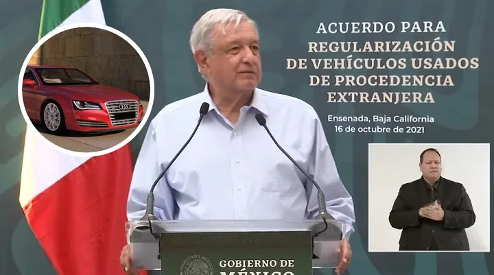 AMLO establece acuerdo en Baja California para regularizar autos chocolate