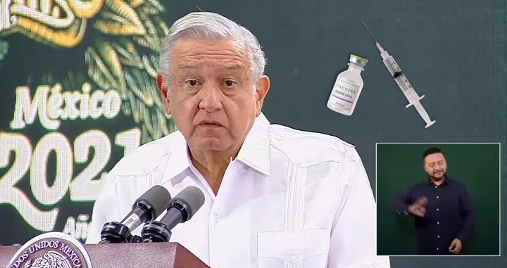 AMLO felicita a mexicanos por actuar responsablemente en vacunación contra COVID-19