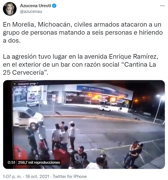Difunden video sobre balacera en bar de Michoacán; hubo al menos 6 muertos