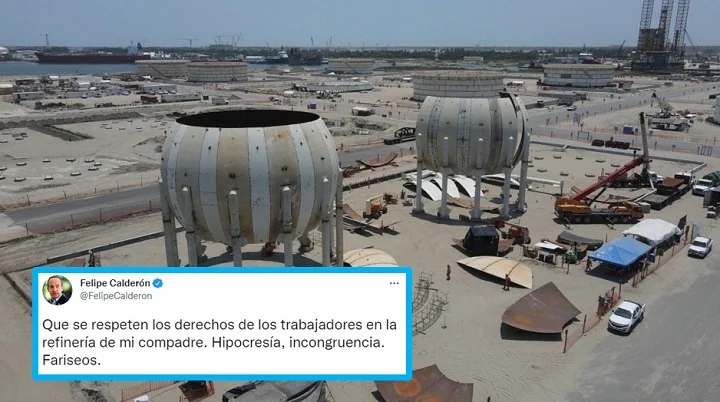 Cuestionan a Calderón sobre refinería en Tula tras incidente en Dos Bocas