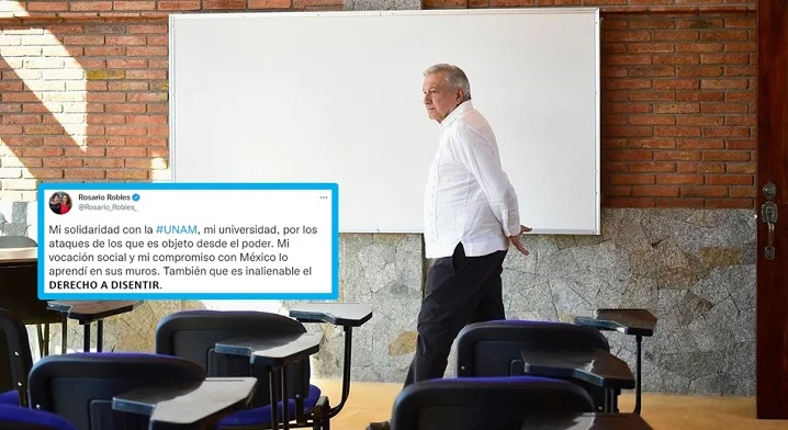 Rosario Robles muestra solidaridad ante la UNAM tras declaraciones de AMLO