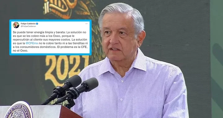 Felipe Calderón defiende a OXXO y pide que CFE no cobre tanto a las tienditas