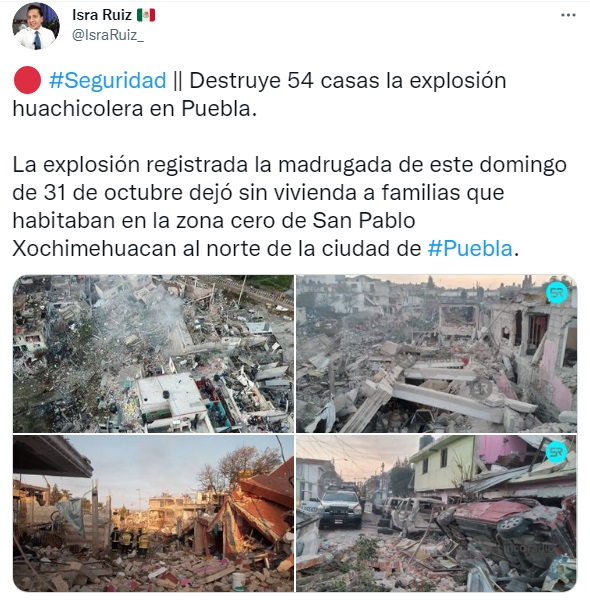 Difunden fotos sobre cómo quedó San Pablo Xochimehuacán tras la explosión de ducto
