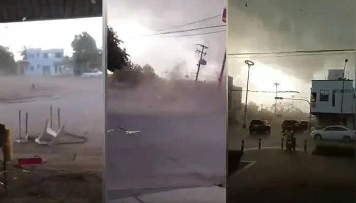 Tornado nunca antes visto en Sinaloa sorprende a los habitantes