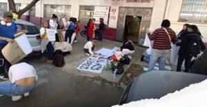  Estudiantes de la UACM se manifiestan para exigir la reapertura de aulas