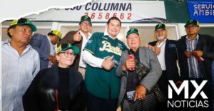 Armenta asiste al segundo partido de la serie de Pericos vs Olmecas de Tabasco