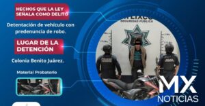 Eficaz acción de la Policía Municipal de Atlixco permite recuperar motocicleta con reporte de robo y detención de conductor