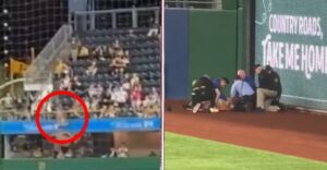 Fanático cae de las gradas en estadio (VIDEO)