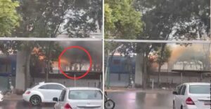 Se incendia unidad del Tren Ligero con personas a bordo (VIDEO)