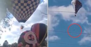 Muere hombre tras lanzarse de globo aerostático en llamas (VIDEO)