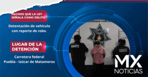 Recuperan vehículo robado en Atlixco gracias a tecnología de videovigilancia