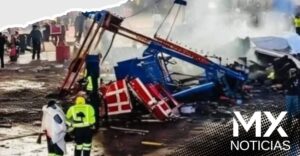 Colapsa juego mecánico en feria de Nuevo León