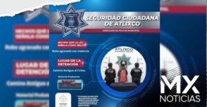 Seguridad Ciudadana de Atlixco responde con eficacia y detiene a probable asaltante armado