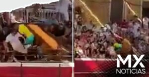 Toro enloquece y se sube a las gradas; hay lesionados (VIDEO)