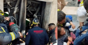 Colapsa elevador en edificio público de CDMX; hay seis heridos (VIDEO)
