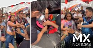 Exhiben a mujer por robar celulares en Marcha LGBT de CDMX (VIDEO)
