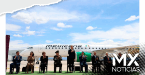 Claudia Sheinbaum recibe primera aeronave Embraer E195-E2 de Mexicana de Aviación