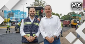 Supervisa Pepe Chedraui trabajos del Tren Capitalino de Pavimentación en bulevar Héroes del 5 de Mayo