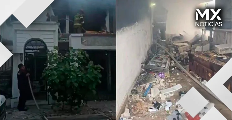 Joven sufre quemaduras tras explosión por acumulación de gas en Monterrey; un perrito también resultó lesionado