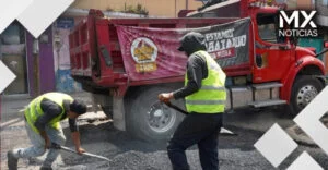 Avanza Pepe Chedraui con acciones de bacheo en calles de Los Pinos Mayorazgo