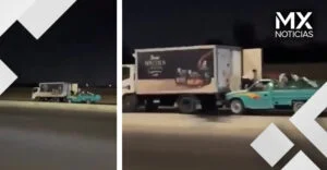 VIDEO | Roban 105 kilogramos de pollo de un camión en movimiento
