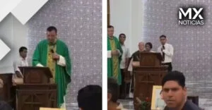 VIDEO | Balacera interrumpe misa en Los Mochis; sacerdote pide a feligreses no salir