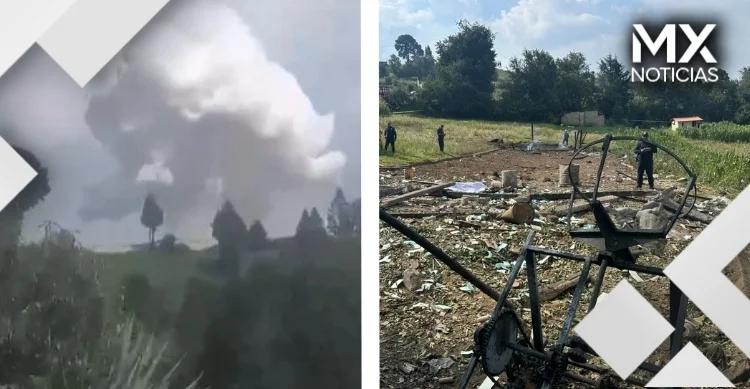 VIDEO | Muere una persona por fuerte explosión de polvorín en Zinacantepec