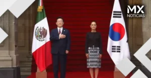 Sheinbaum recibe en Palacio Nacional a Lee Jae-myung, presidente de Corea del Sur