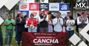 Inaugura Pepe Chedraui y love.fútbol cancha de futbol 7 en el Deportivo Xonaca II