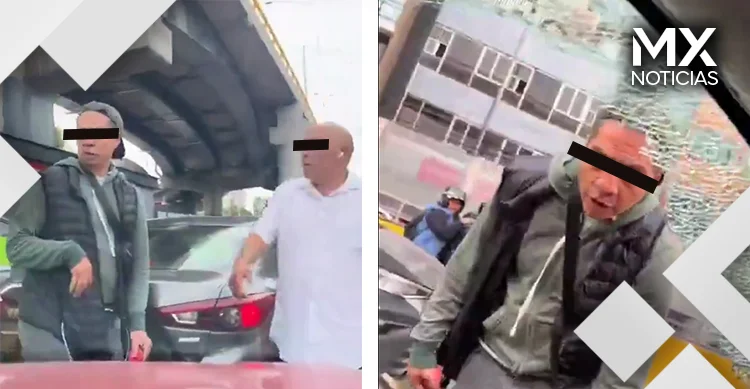 VIDEO | Agreden a conductor en Mixcoac, CDMX; hay 2 detenidos