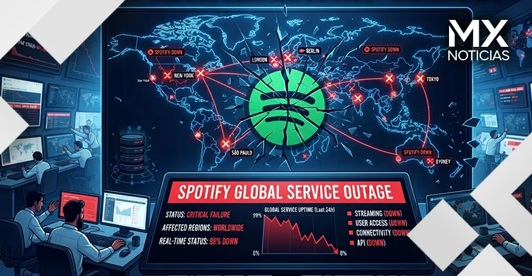 Spotify sufrió fallas a nivel mundial