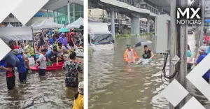 VIDEO | Lluvias en Tailandia inundan Bangkok, pero la gente sigue viviendo normal