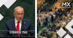 VIDEO | Funcionarios abandonan asamblea de la ONU durante discurso del primer ministro de Israel