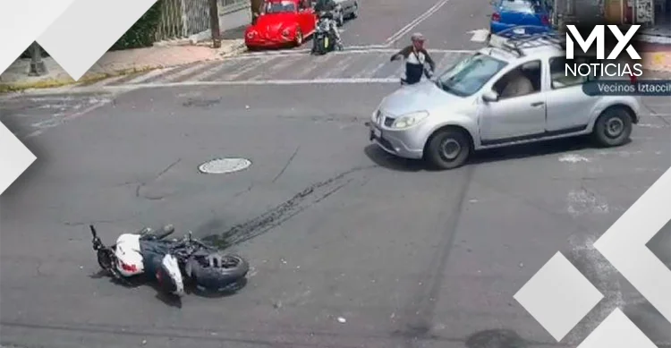 Enfrentamiento en Iztacalco: discusión entre automovilista y motociclista casi termina en tragedia