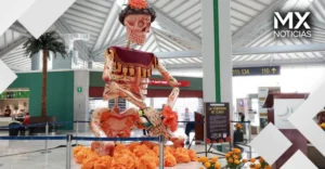 Atlixco lleva su tradición y cultura al AIFA con la Catrina monumental “La Vendedora de Flores”