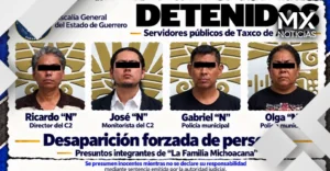 Detienen a director del C2 y a tres policías de Taxco por desaparición forzada