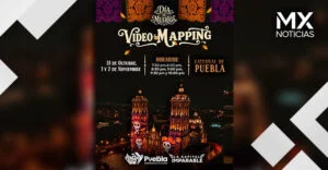 Invita Gobierno de Pepe Chedraui a disfrutar del videomapping de Día de Muertos en la Catedral de Puebla